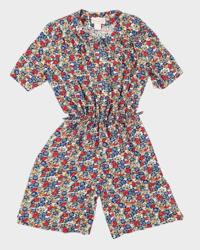 80s Floral Summer Dress - M