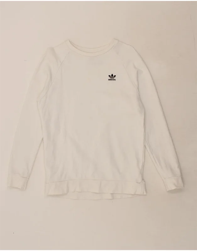 ADIDAS Womens Sweatshirt Jumper UK 10 Small White Affordable sweaters