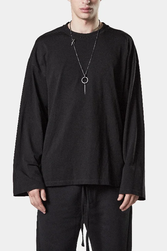 Oversized long-sleeve T-Shirt, Black Best value sweaters