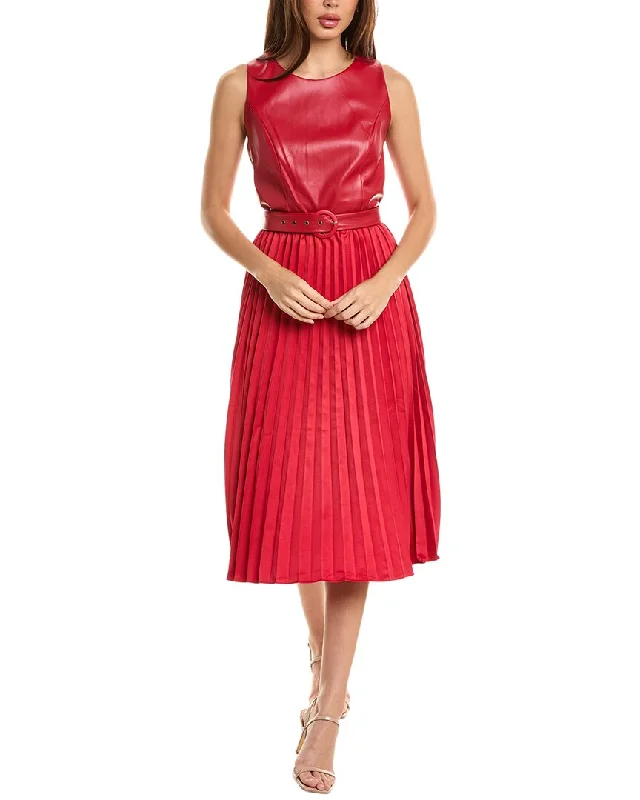 Pascale La Mode Accordion Pleated Midi Dress