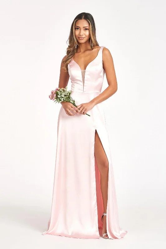 Blush M Long Sleeveless Formal Bridesmaid Dress Sale