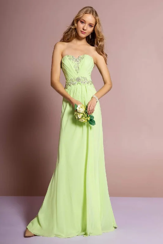 Elizabeth K - GL2060 Crystal Beaded Strapless Sweetheart A-Line Gown