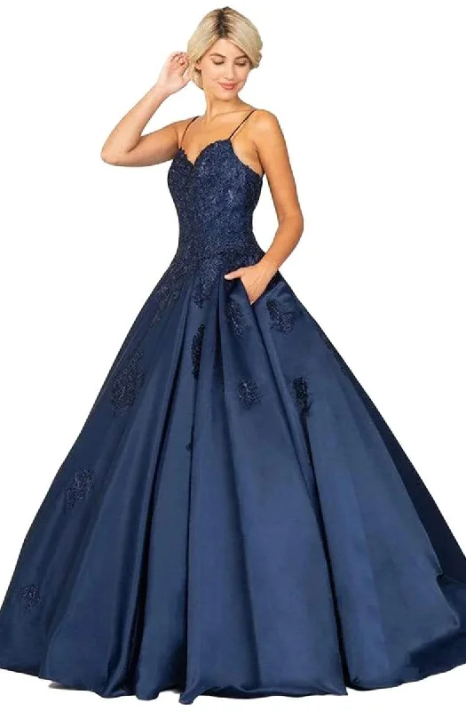 Eureka Fashion - Embroidered Sweetheart Satin Ballgown