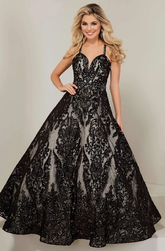 Tiffany Designs - 16369 Deep Sweetheart Bodice Sequined Gown