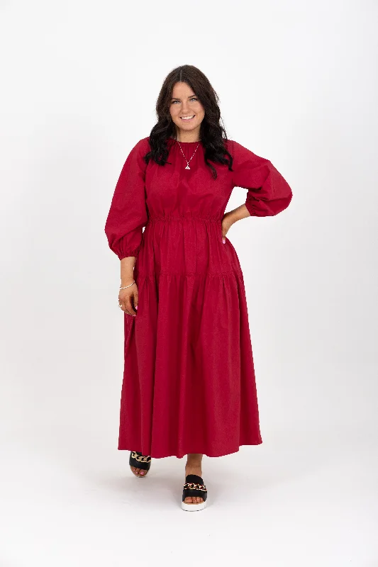 ASHLEY DRESS - RASPBERRY