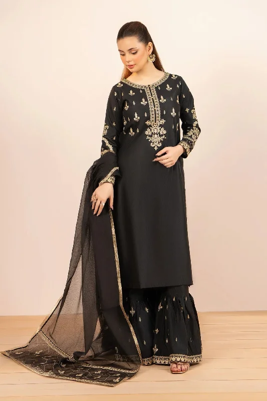 Black Golden Katan Gharara