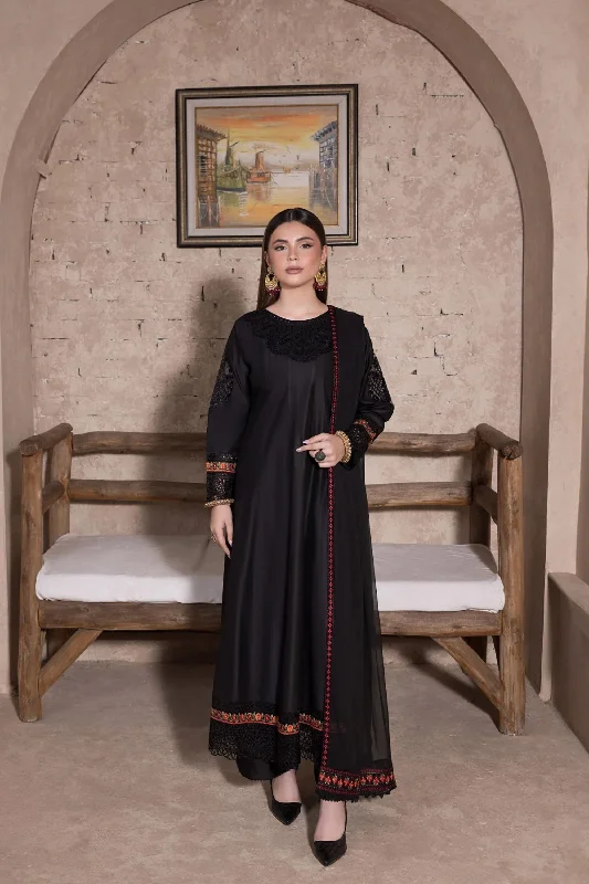 Black Katan Readymade Frock