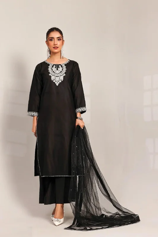 Black Katan Salwar Kameez