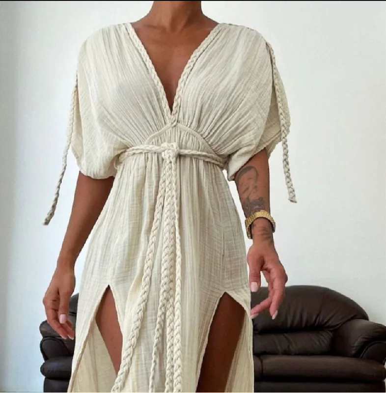 Boho Goddess Braided Eclectic Dress