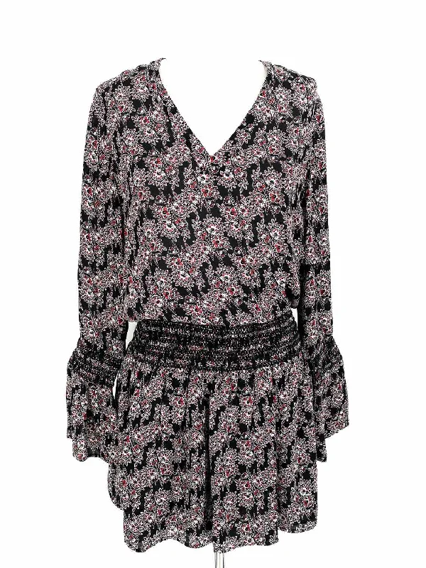 Derek Lam 10 Crosby Women's black/white Drop Waist Silk Floral Size 2 Dress Plus size floral dresses