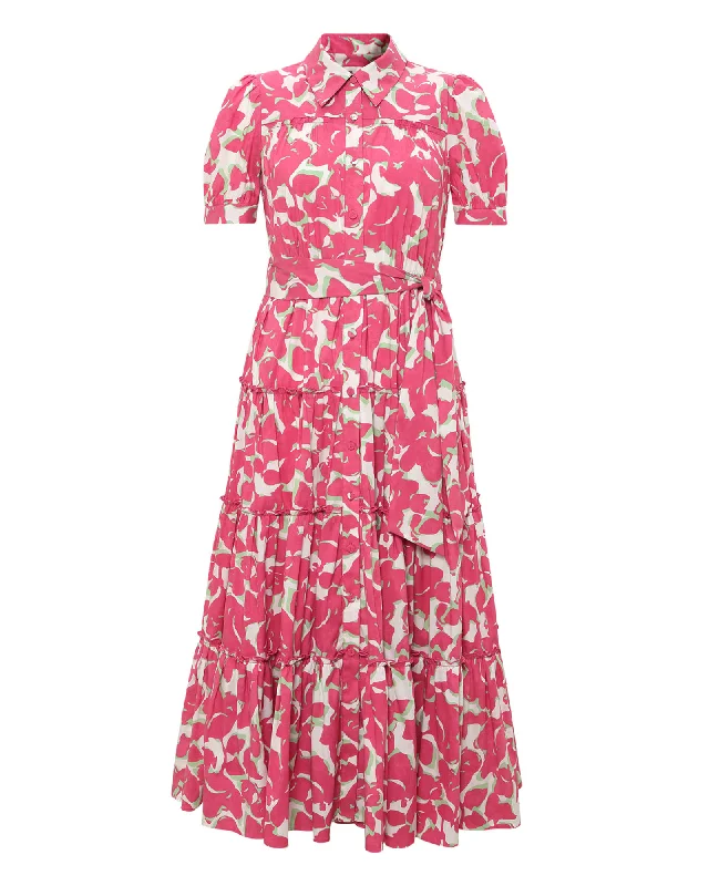 DVF QUEENA DRESS | FLORA NOCTURNA PINK ME