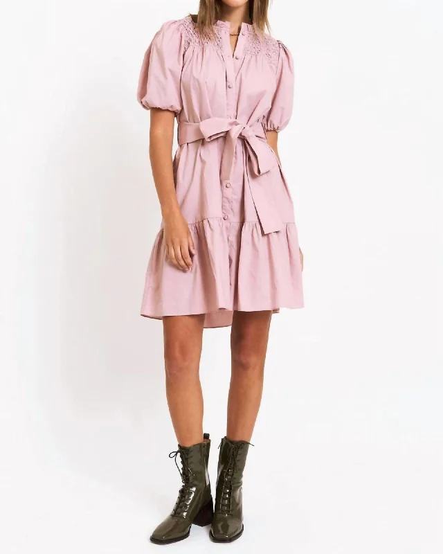 Ellie Dress In Blush | Blush