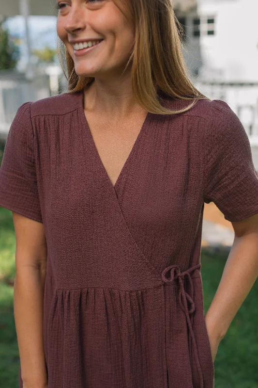 Fall River Dress - Dusty Burgundy