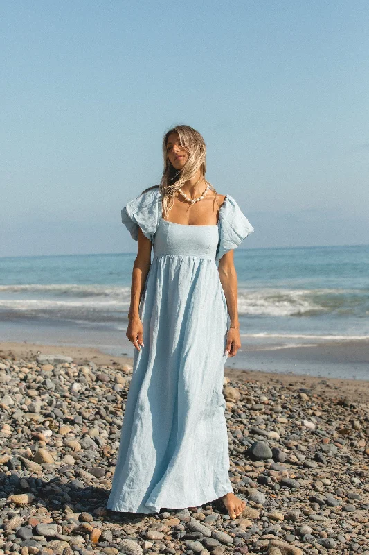 French Riviera Linen Dress