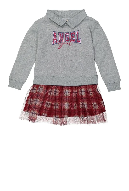 Little Girls Angel Girl Graphic Tutu Dress