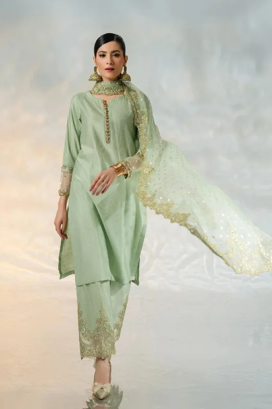 Green Katan Readymade 3PC Suit