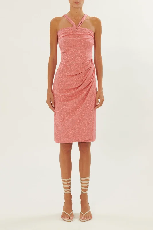 Iro - Makya Dress - Coral/Silver