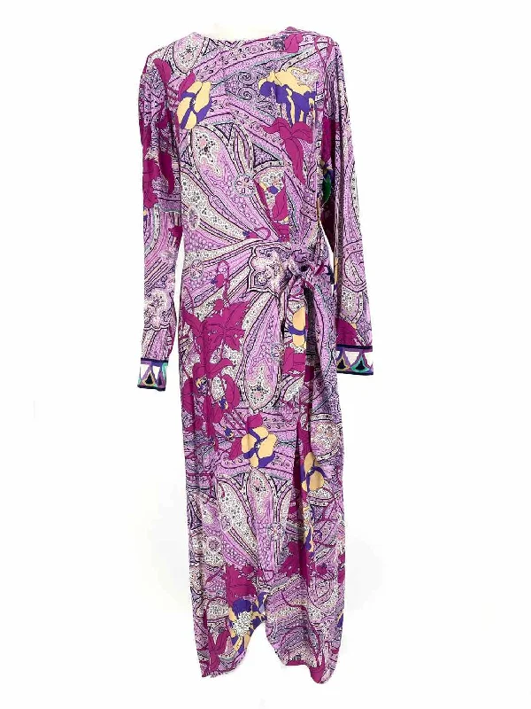 Kobi Halperin Faye Women's Purple Long Sleeve Floral Size S Dress Chic floral dresses