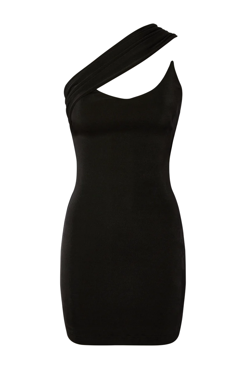 Lama Jouni - Draped Tube Dress - Black