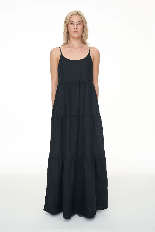 LIN-IN RESORT DRESS BLACK