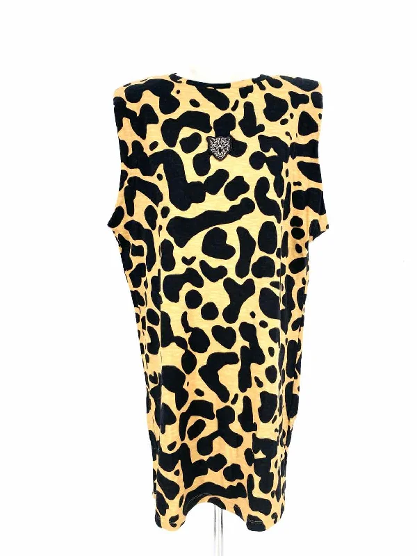 LITA By Ciara Women's Brown/Black Sleeveless Cotton Animal Print Size S Dress Revolve floral dresses