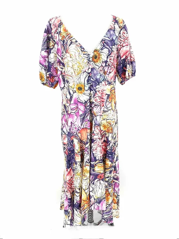 Marchesa Notte Women's Multi-Color Empire Floral Size 8 Dress Best floral dresses for elegant looks