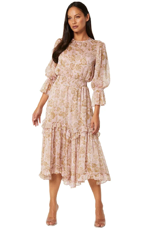 Misa - Ynes Dress - Rose Paisley