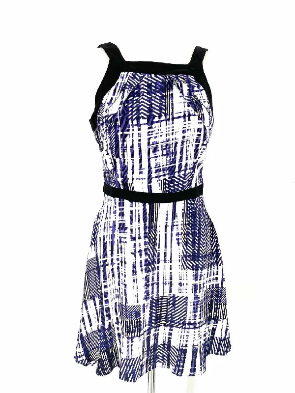 Parker Women's Blue/White Empire Print Size S Dress Minimalist floral dresses