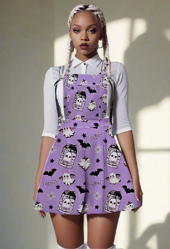 Pastel Goth Ghost Overall Dress