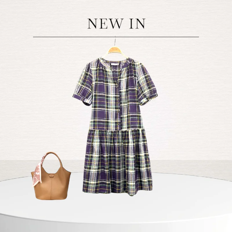 Col 01  Purple Checked - Dress