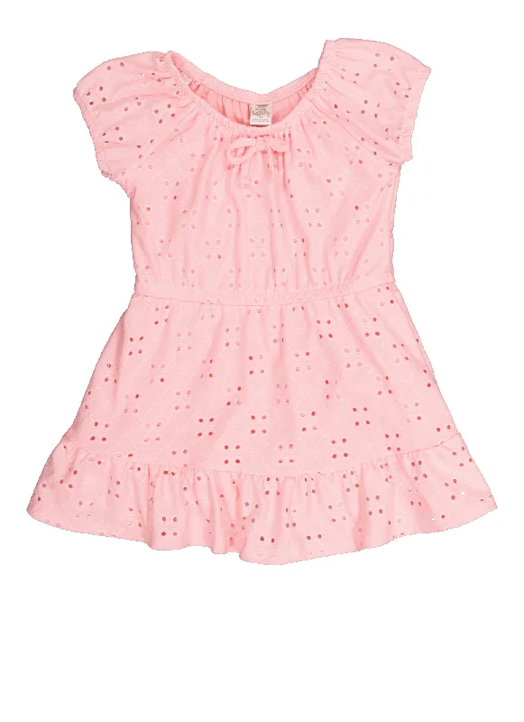 Toddler Girls Eyelet Tiered Dress