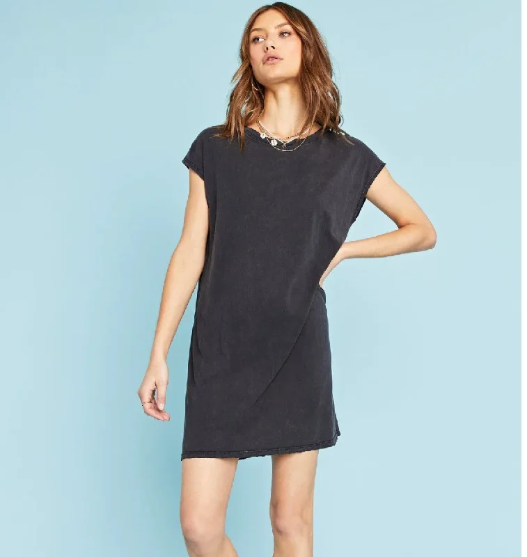 PROJECT SOCIAL T WAVE WASHED DRESS - MW BLACK