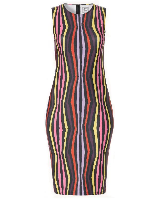 Rainbow Stripe Sleeveless Dress | Rainbow Stripe