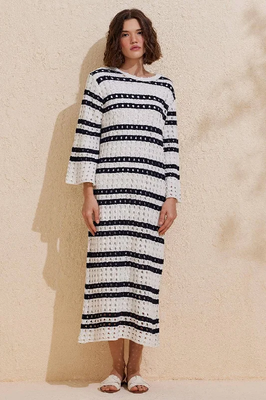 Summer Knit Dress - Navy