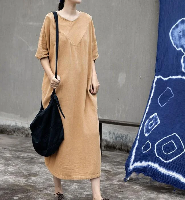 V Neck Women Dresses Casual Loose Women Dresses SSM97215