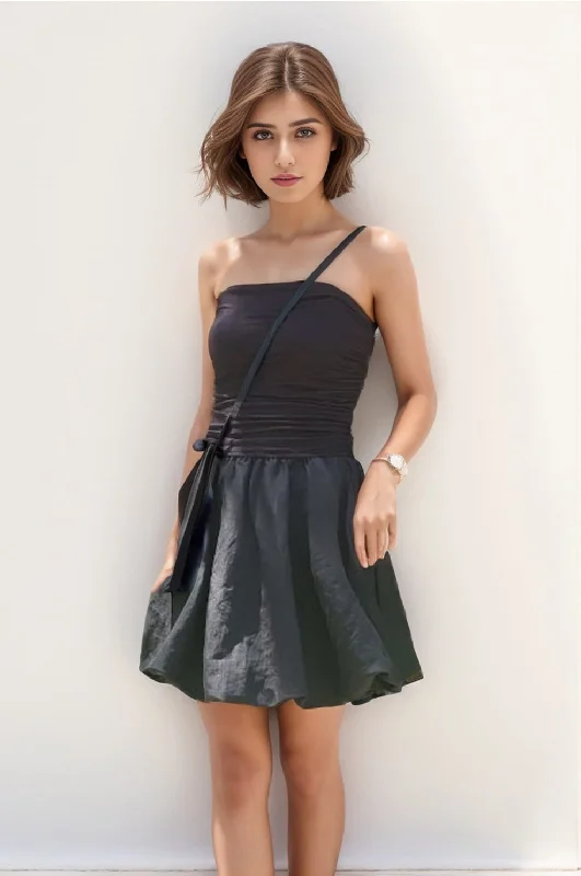 VAVA MIMI TUBE BUBBLE DRESS IN BLACK