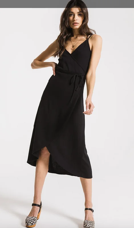 Z SUPPLY SOLID WRAP DRESS