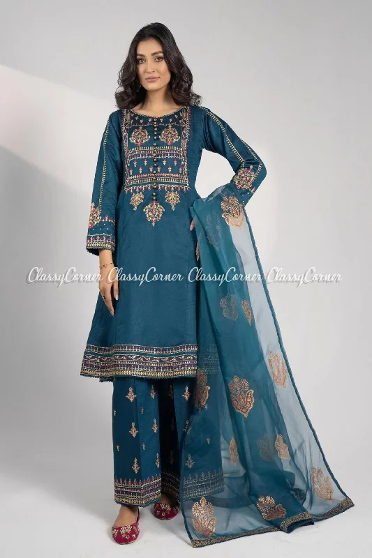 Zinc Katan Embroidered Readymade 3pc Suit