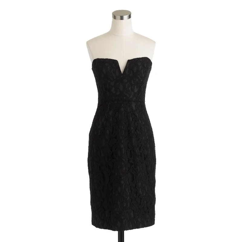 J. Crew J.Crew Black Cathleen Dress In Leavers Lace