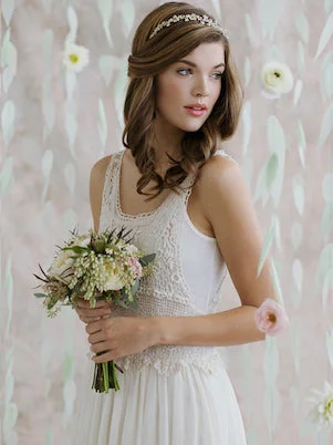 Other Crocheted Lace Ivory Bridesmaid Dress