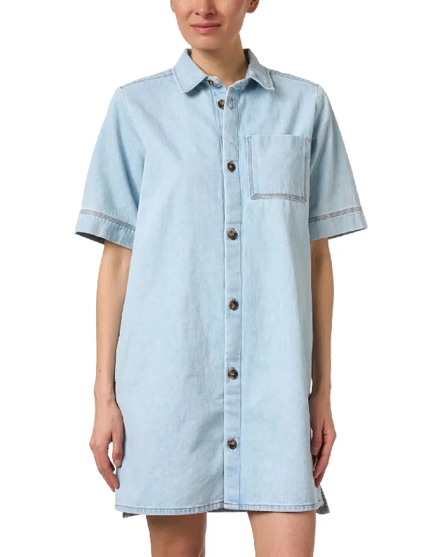 Lopez Denim Shirt Dress In Blue